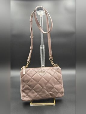 Kate Spade Emerson Place Harbor‎ Quilted Leather Crossbody Taupe Porcini